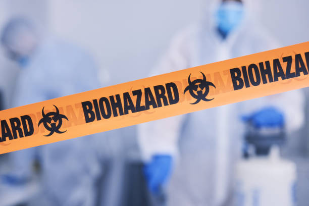 Professional Biohazard Cleanup technician working in Maplewood, NJ